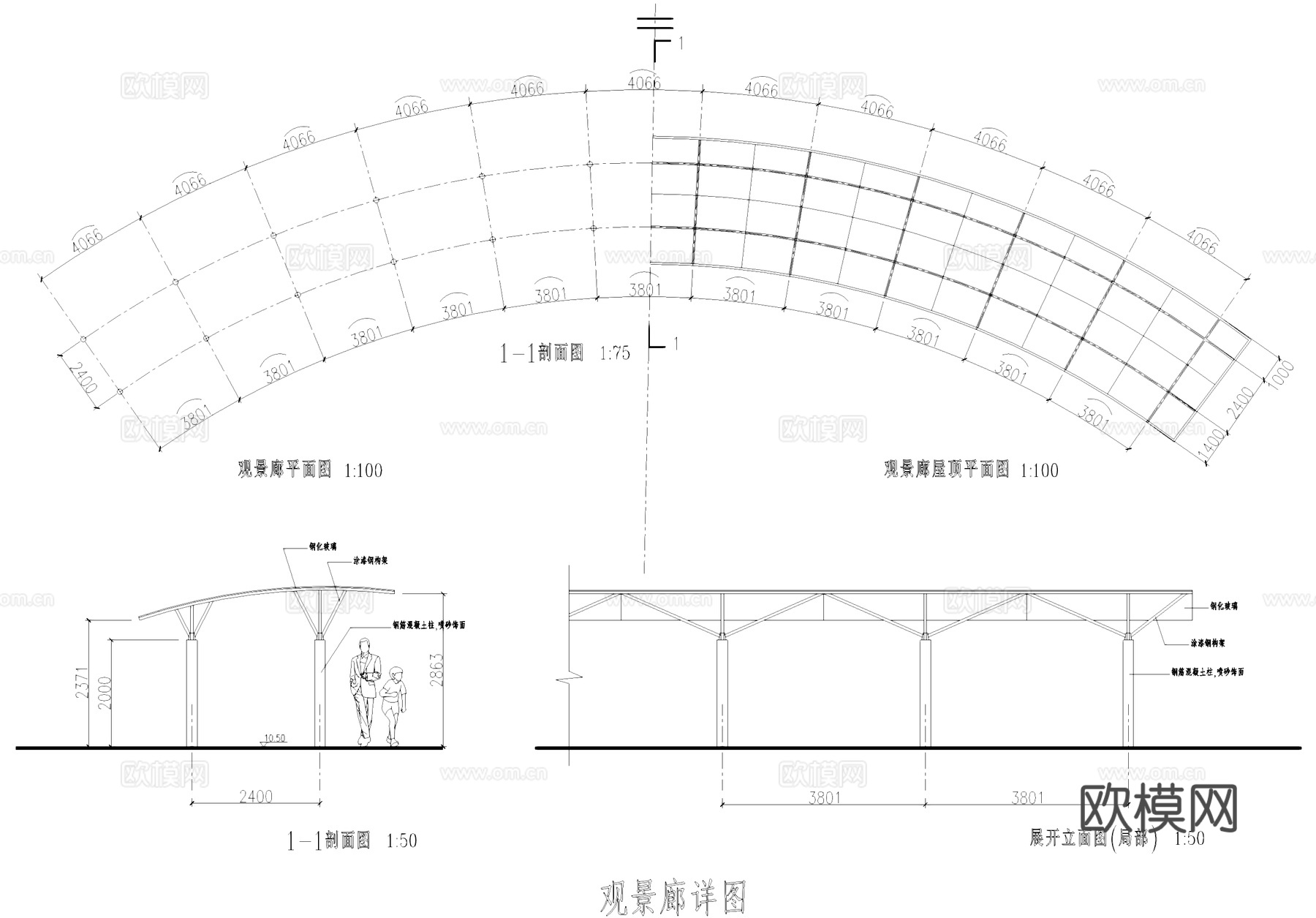 滨水港湾广场公园景观CAD施工图cad施工图