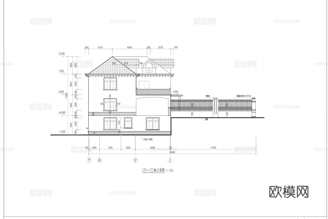 别墅自建房 最新全套施工图设计cad施工图