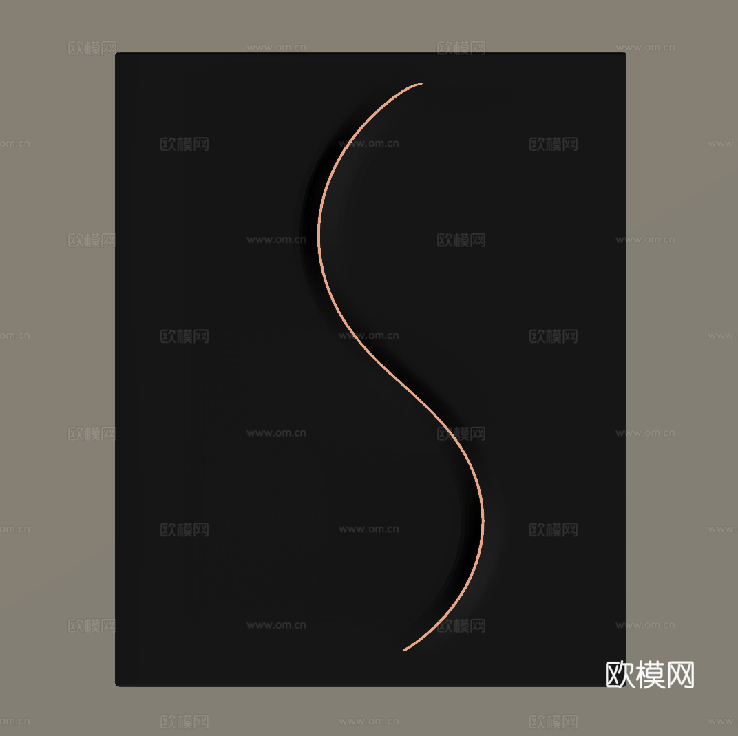 现代意式墙饰su模型