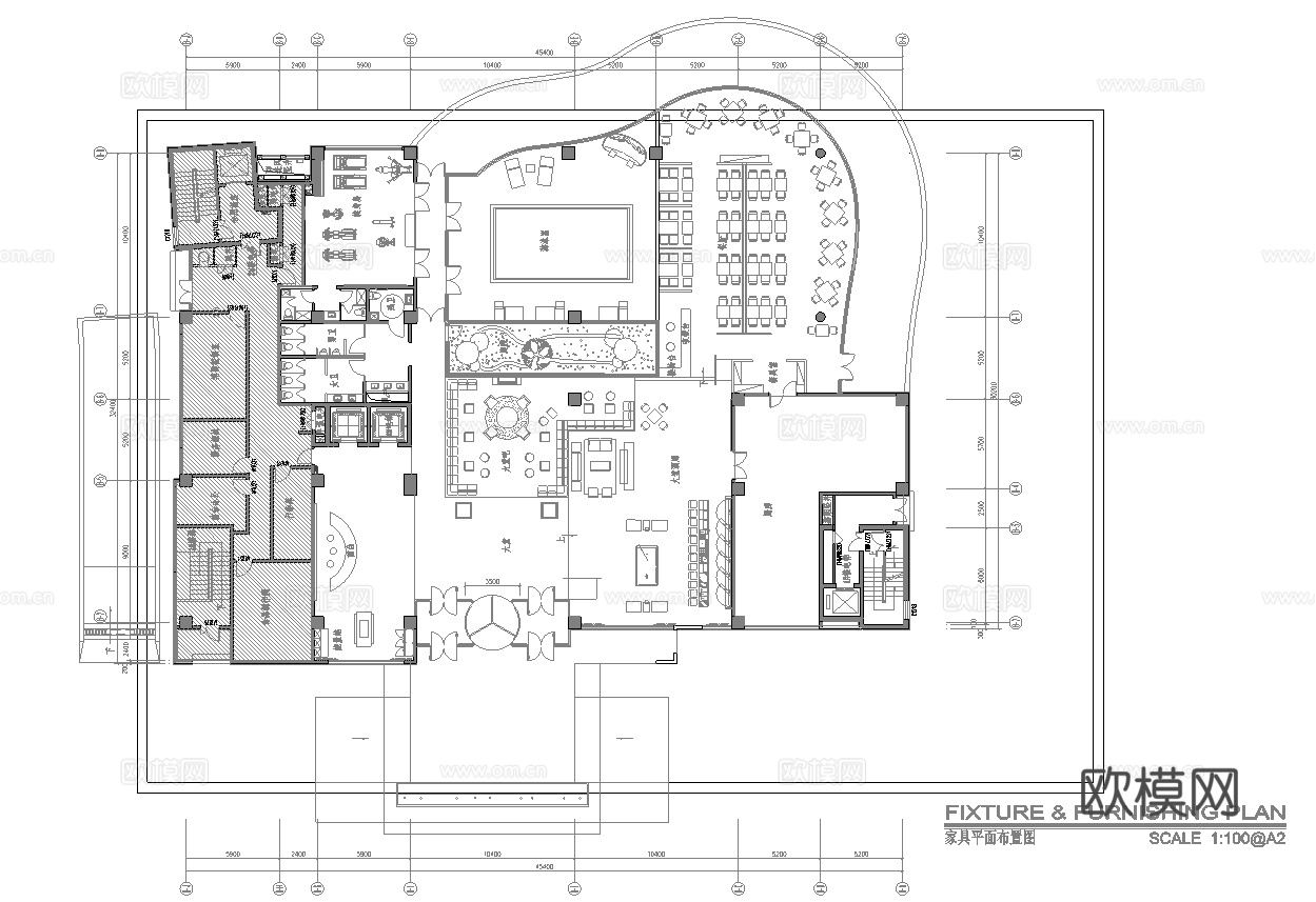 娱乐会所 最新平面施工图设计cad施工图