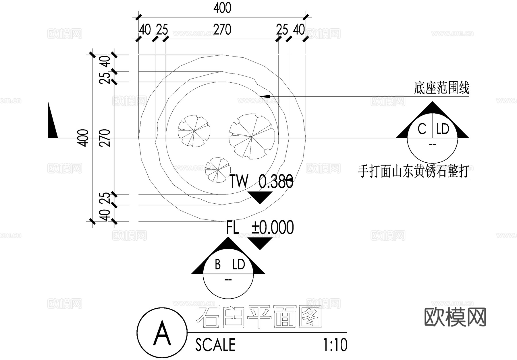 石臼cad施工图