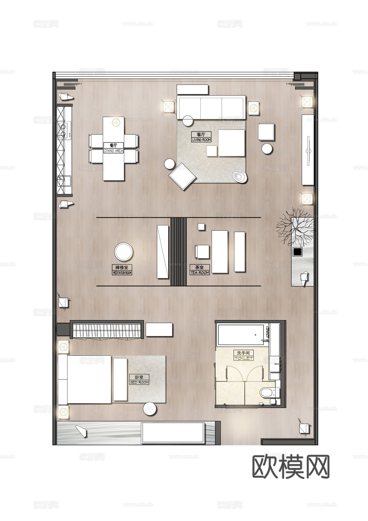 休闲民宿 最新全套施工图设计cad施工图