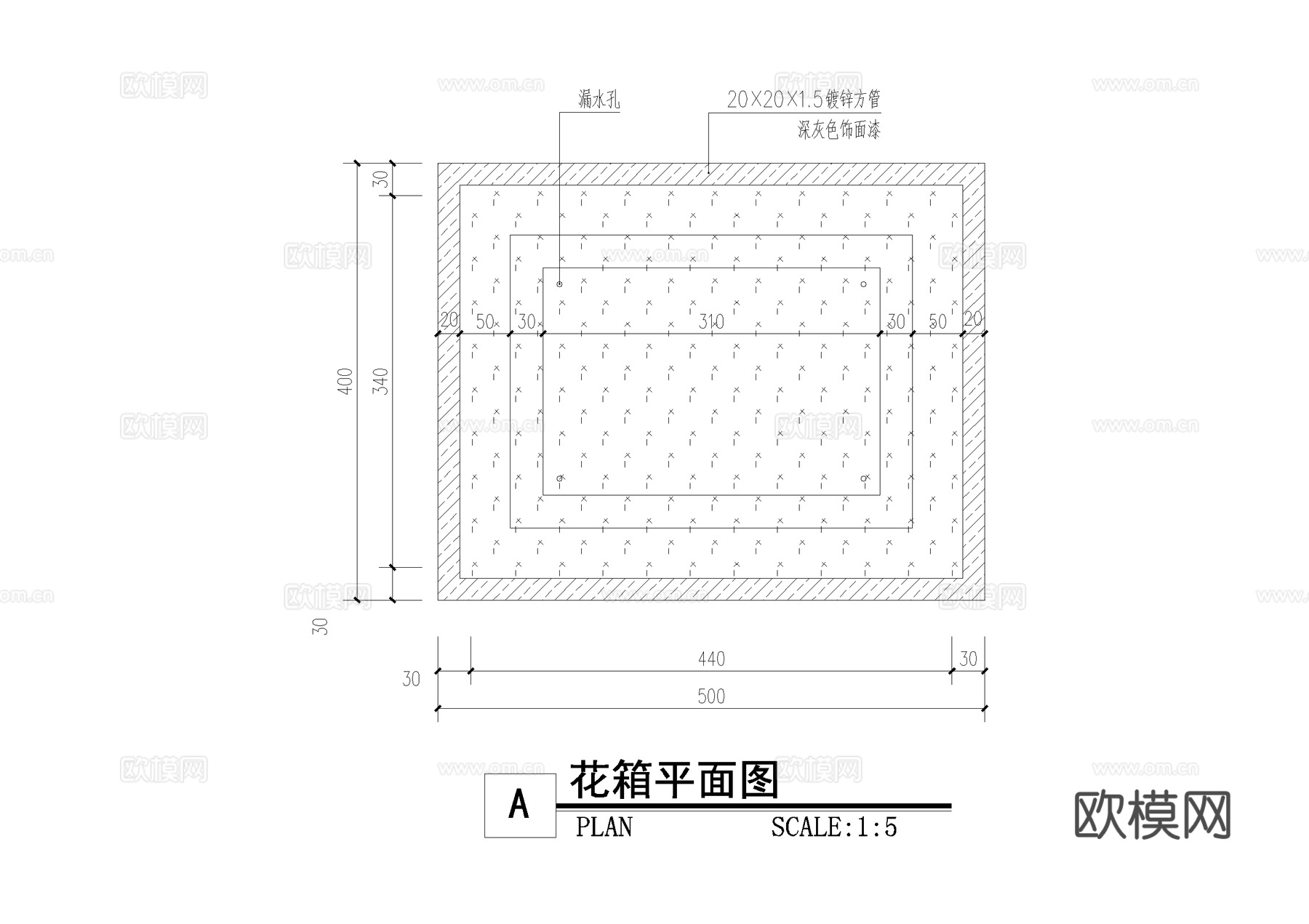 花箱节点CAD施工图cad施工图