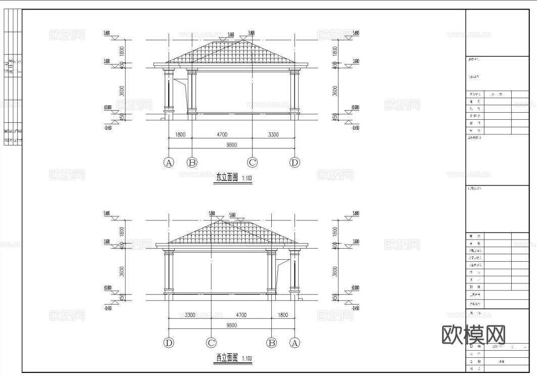 别墅建筑自建房 最新全套施工图设计cad施工图