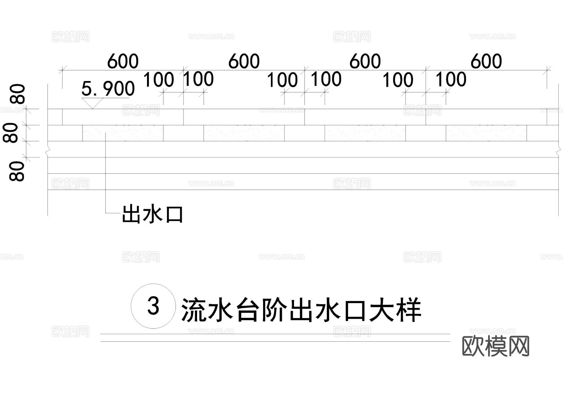 喷泉水池 旱喷盖板 篦子 井盖节点景观CAD施工图cad施工图