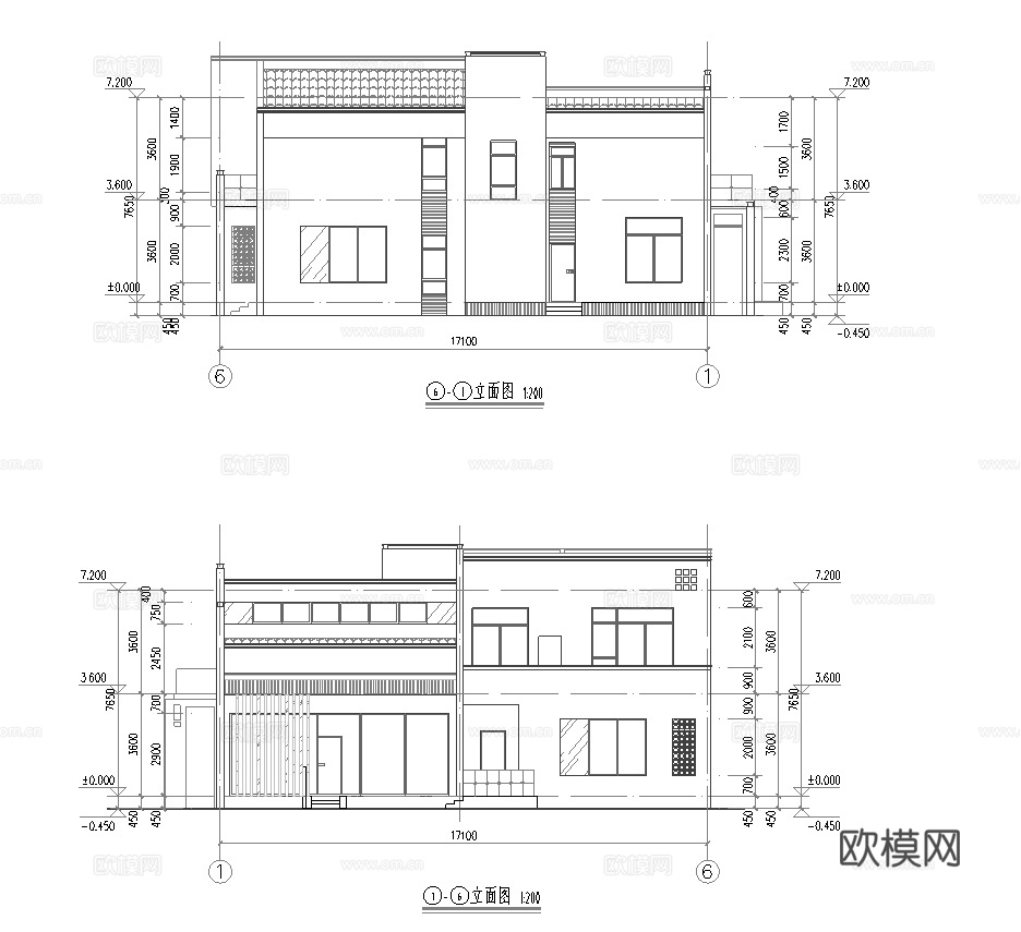 度假民宿建筑 最新全套施工图设计cad施工图