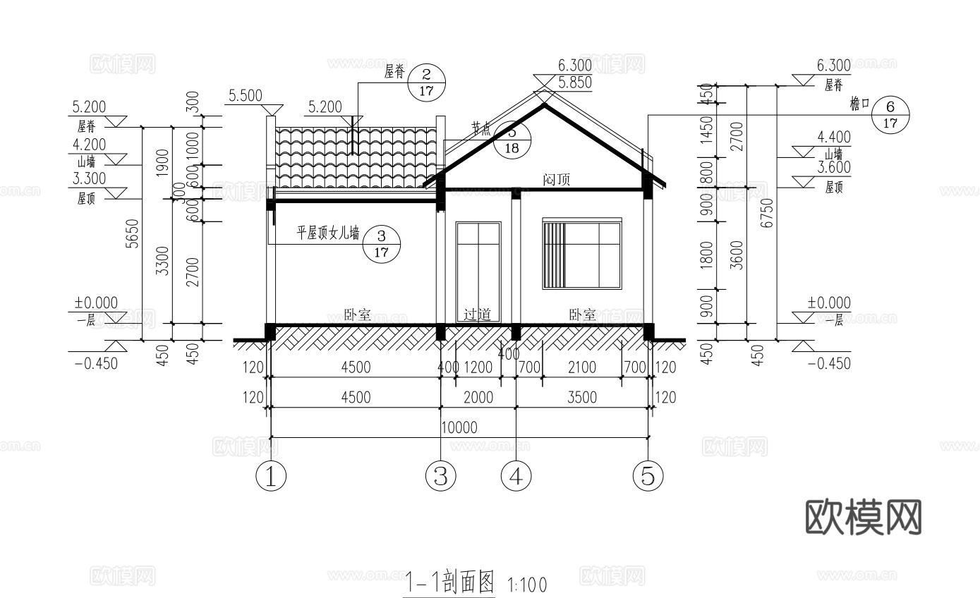 别墅建筑自建房 最新全套施工图设计cad施工图