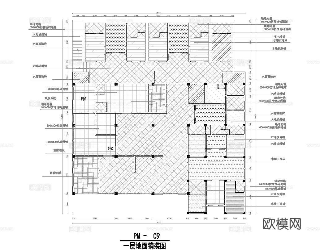 休闲娱乐民宿 最新全套施工图 效果图设计cad施工图