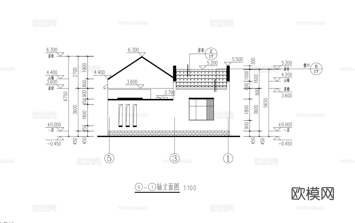 别墅建筑自建房 最新全套施工图设计cad施工图