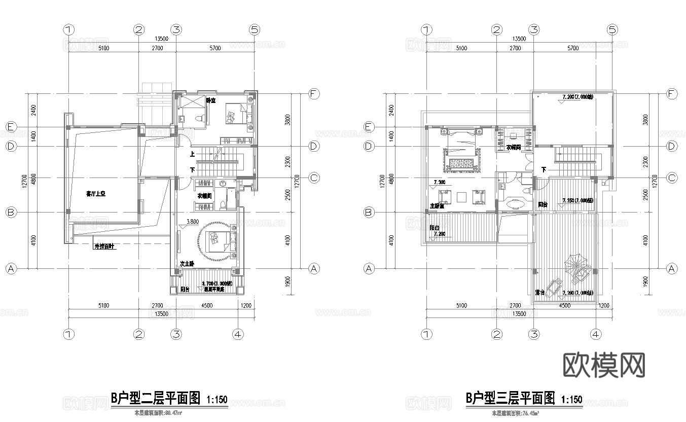 别墅自建房 最新全套施工图设计cad施工图