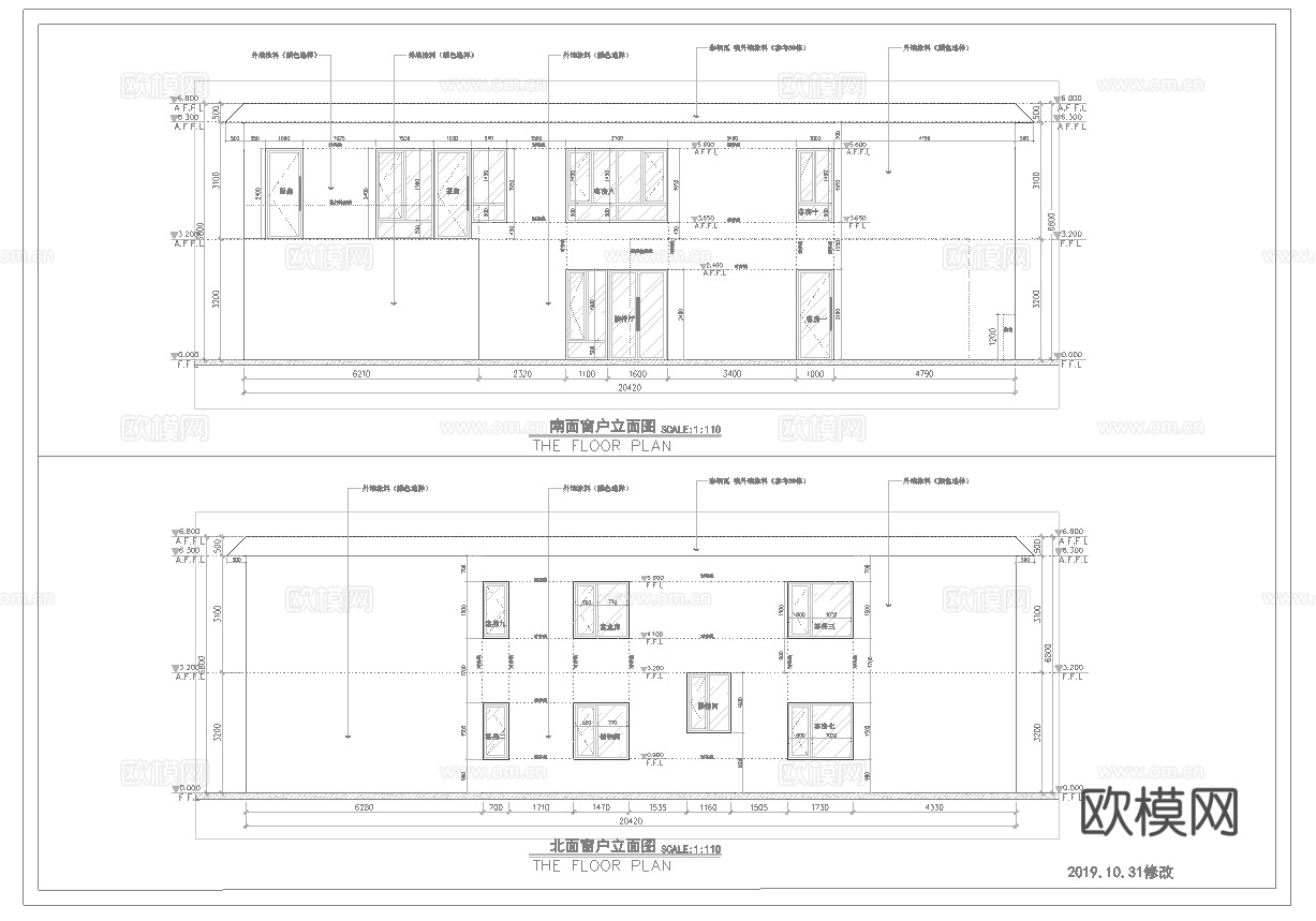 主题民宿 最新全套施工图设计cad施工图
