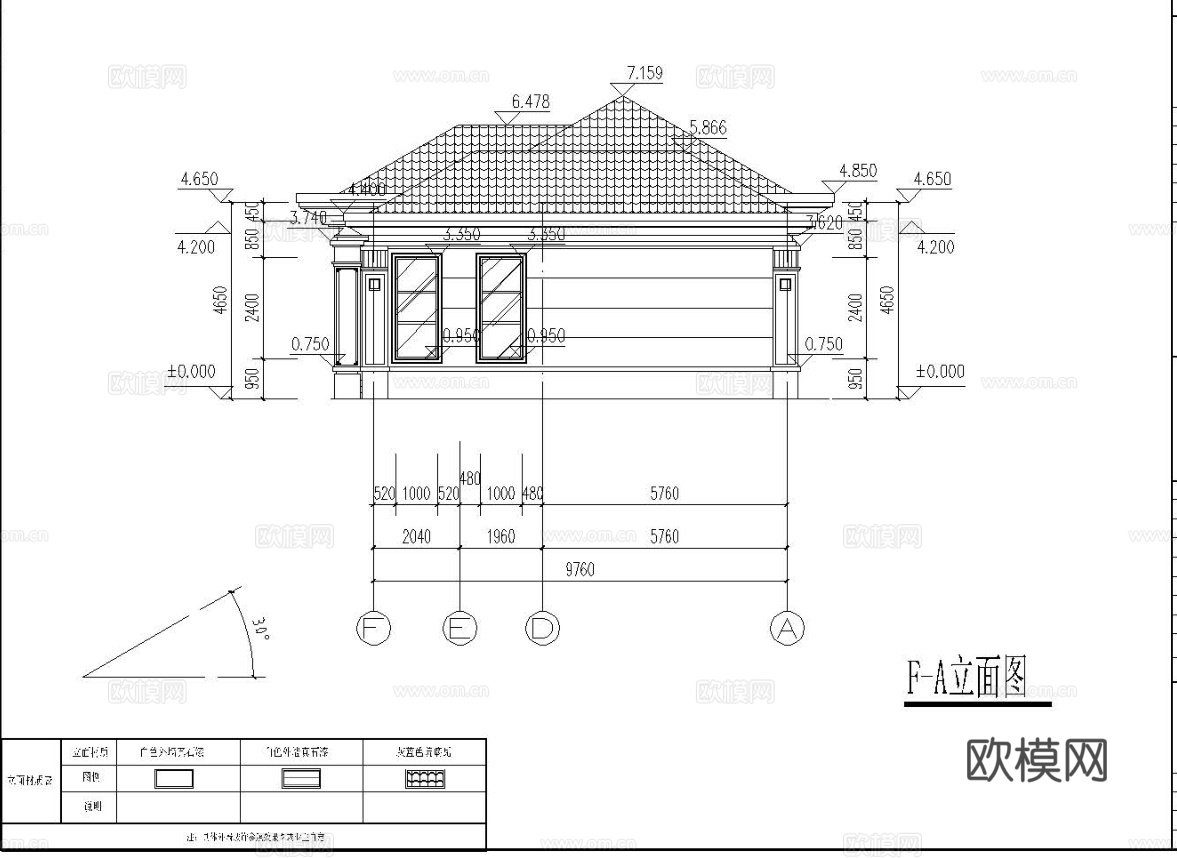 自建房外观 最新全套施工图设计cad施工图