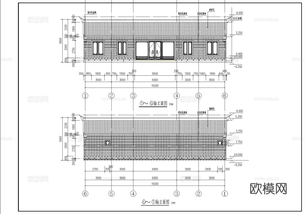 四合院自建房外观 最新全套施工图设计cad施工图