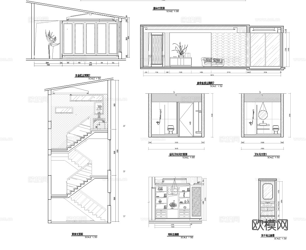 休闲娱乐民宿 最新全套施工图设计cad施工图
