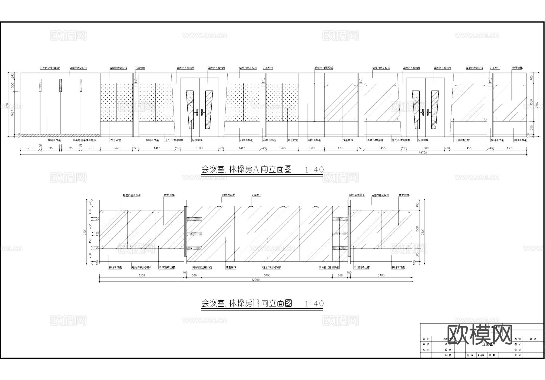 健身会所室内装饰CAD施工图集cad施工图
