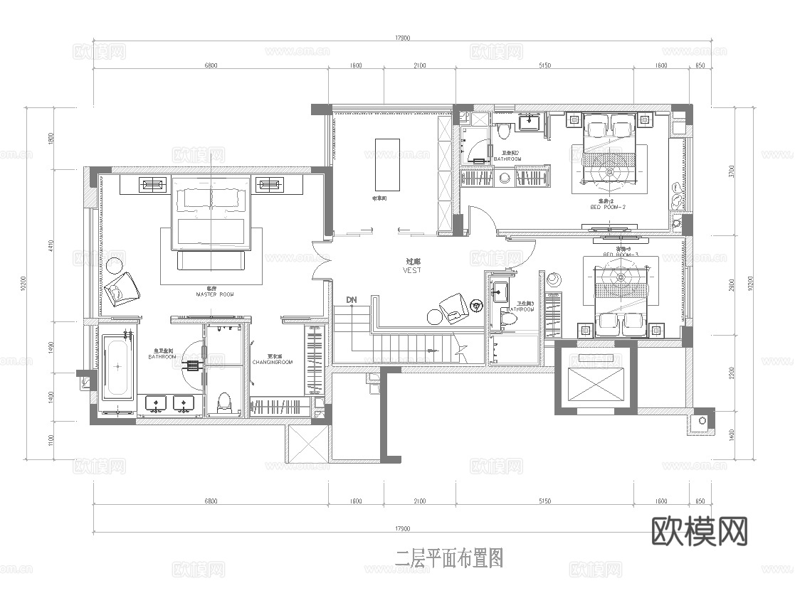 主题民宿 最新平面施工图设计cad施工图