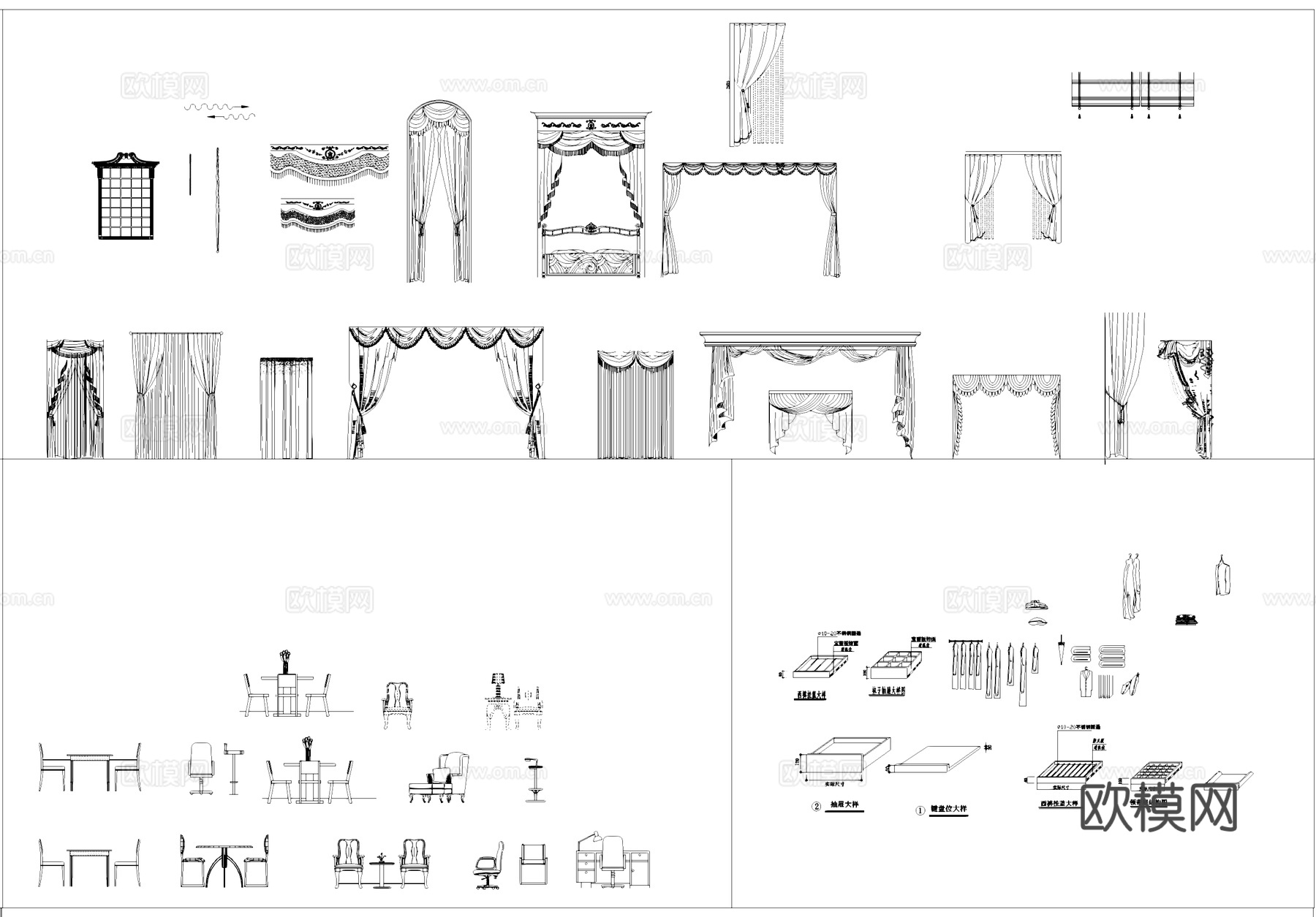 工装综合立面CAD图库cad施工图