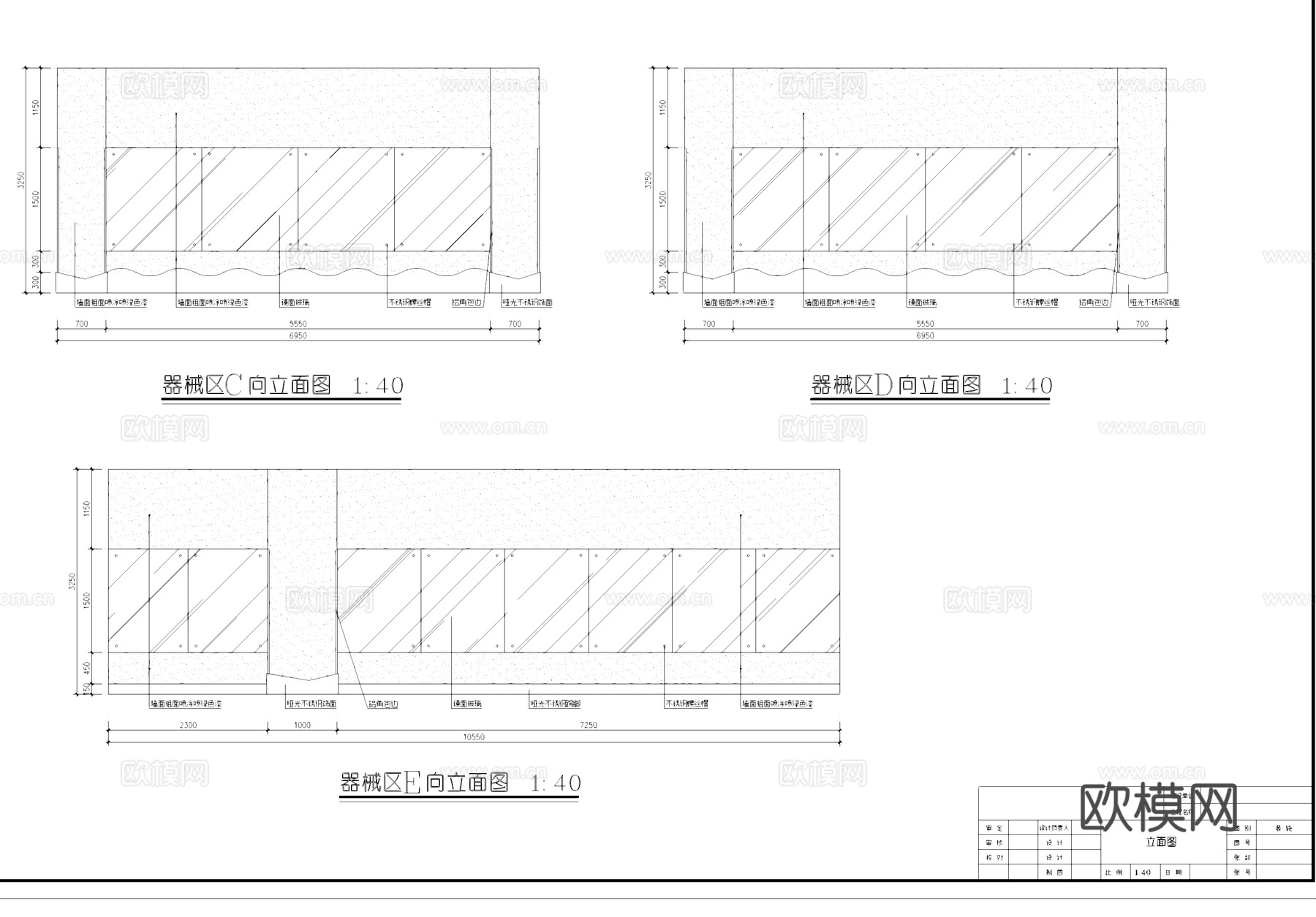 健身会所室内装饰CAD施工图集cad施工图