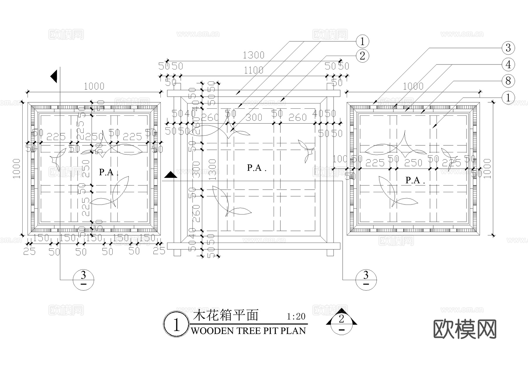 木花箱 树池 CAD施工图cad施工图