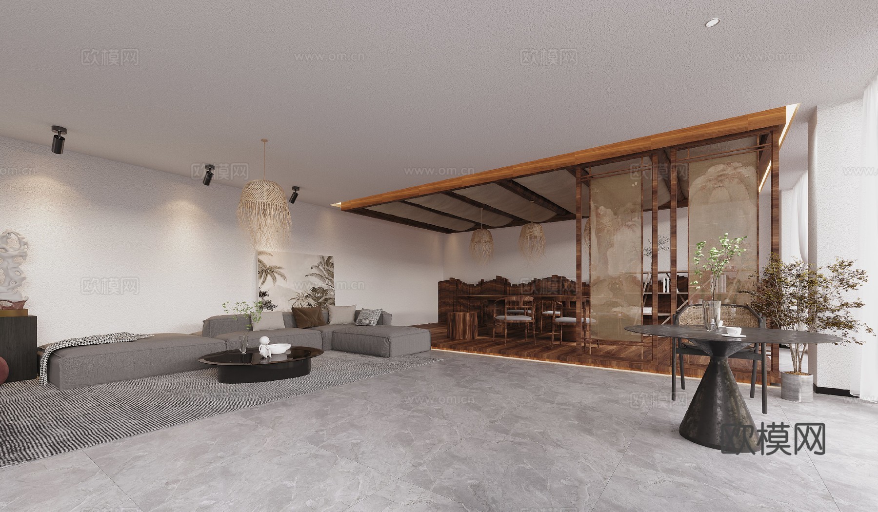 休闲娱乐民宿 最新全套施工图 效果图设计cad施工图