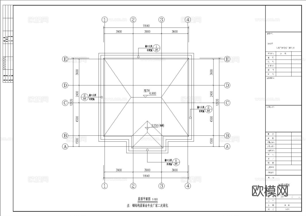别墅建筑自建房 最新全套施工图设计cad施工图下载（渲染图3）