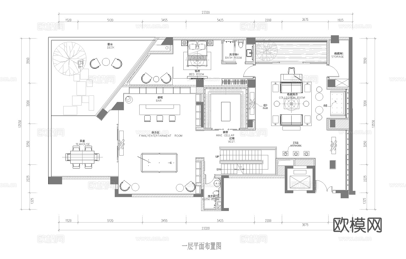 主题民宿 最新平面施工图设计cad施工图