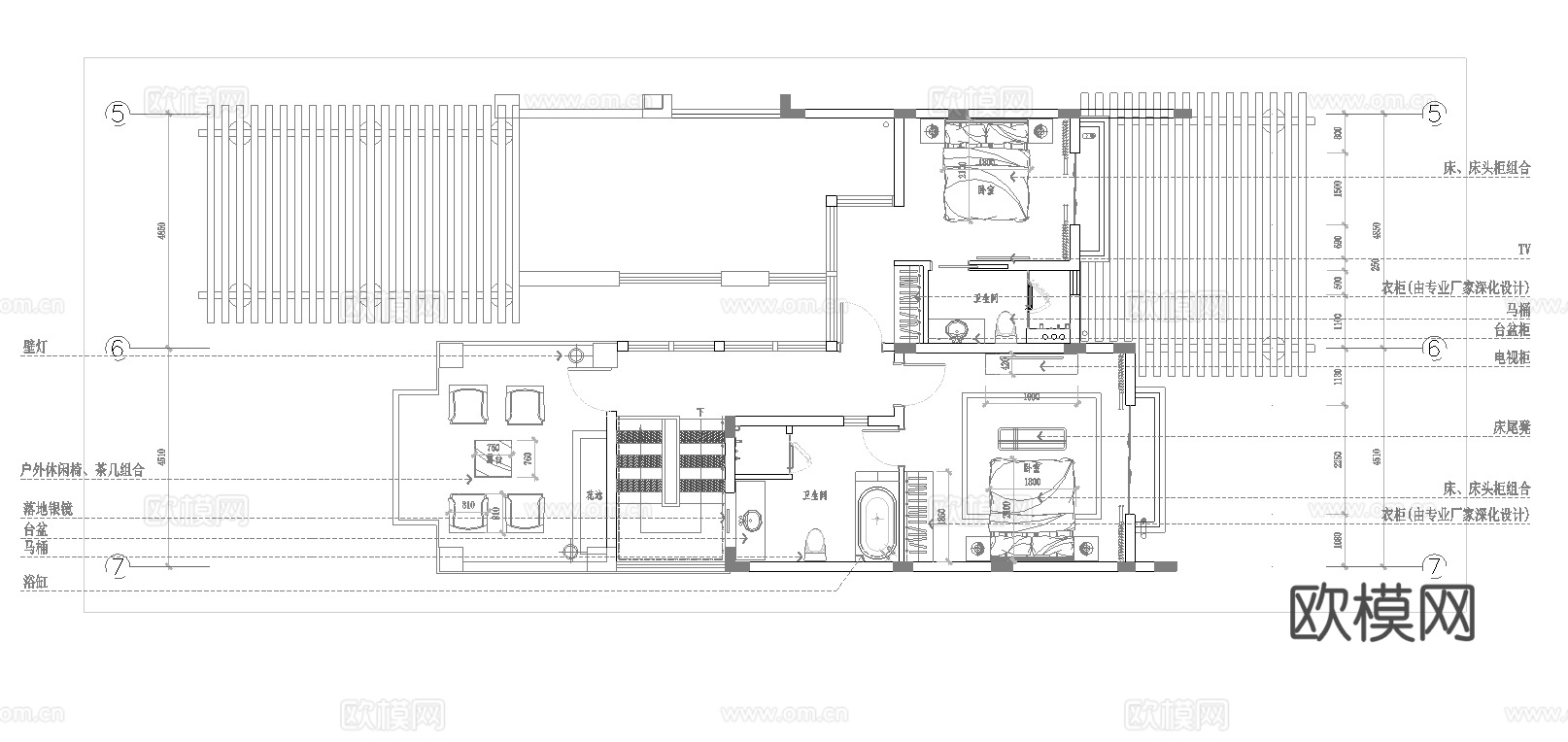 度假民宿 最新全套施工图设计cad施工图