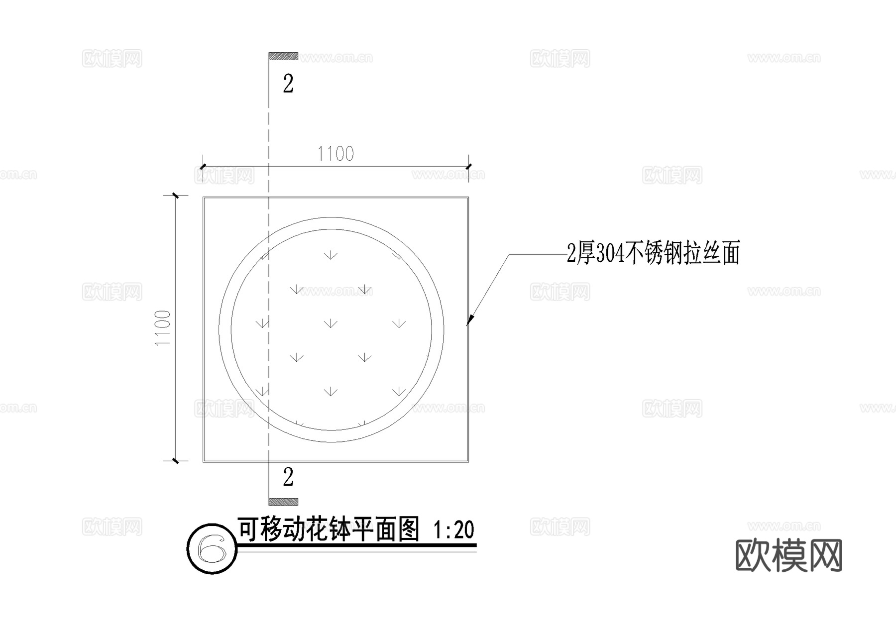 花箱 可移动花钵 CAD施工图cad施工图
