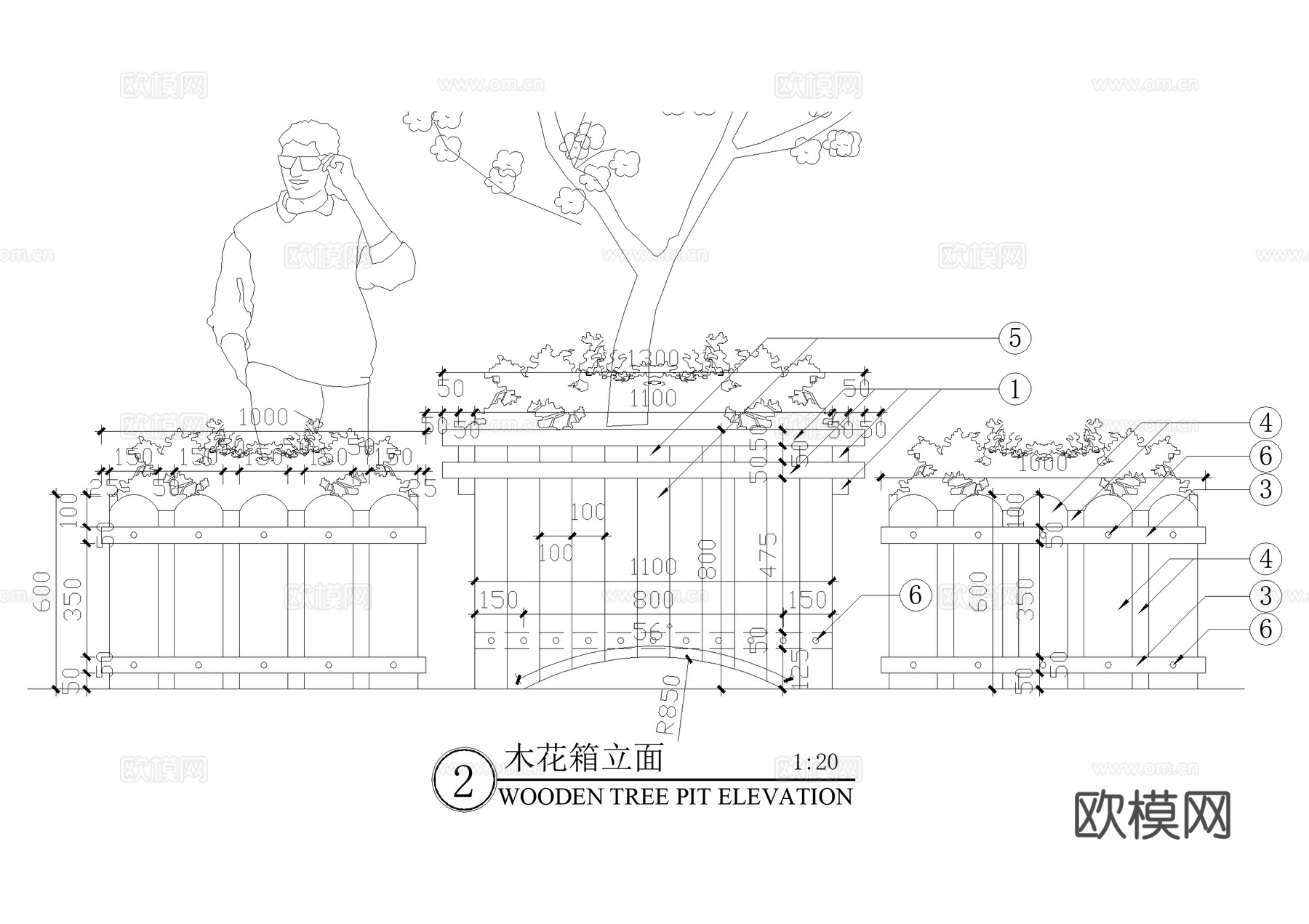 木花箱 树池 CAD施工图cad施工图