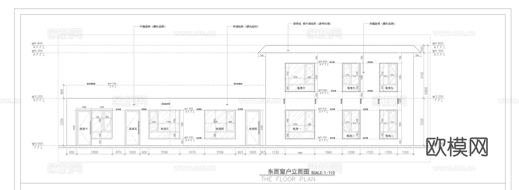 主题民宿 最新全套施工图设计cad施工图