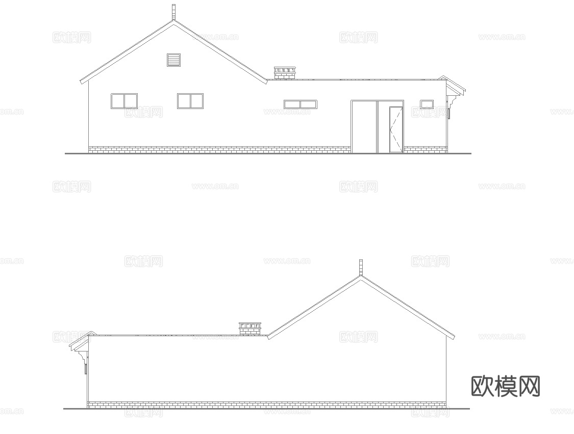 自建房外观 最新全套施工图设计cad施工图