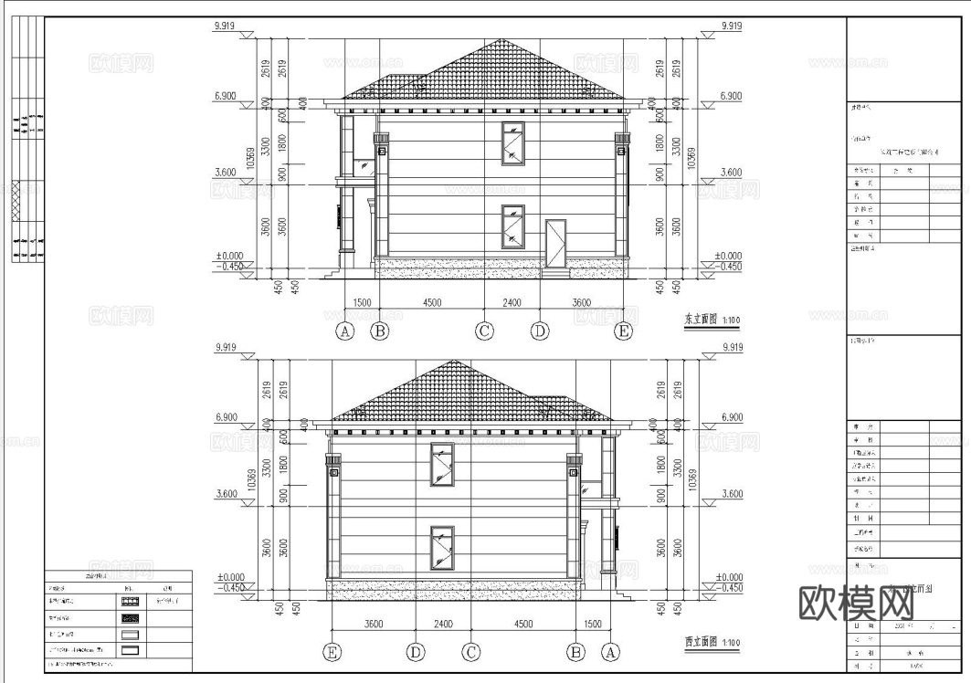 别墅建筑自建房 最新全套施工图设计cad施工图下载（渲染图5）