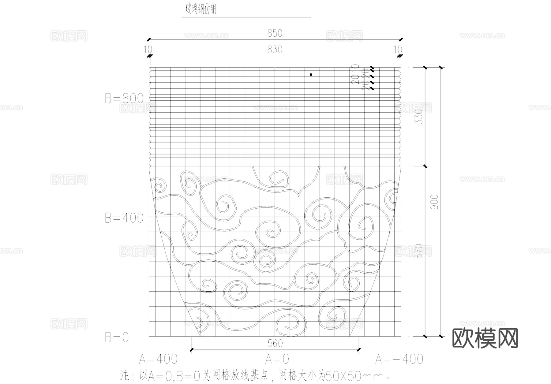 水缸水钵喷泉涌泉水景雕塑景观小品CAD施工图cad施工图