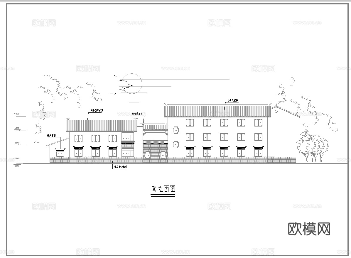 客栈酒店建筑 最新全套施工图设计cad施工图cad施工图