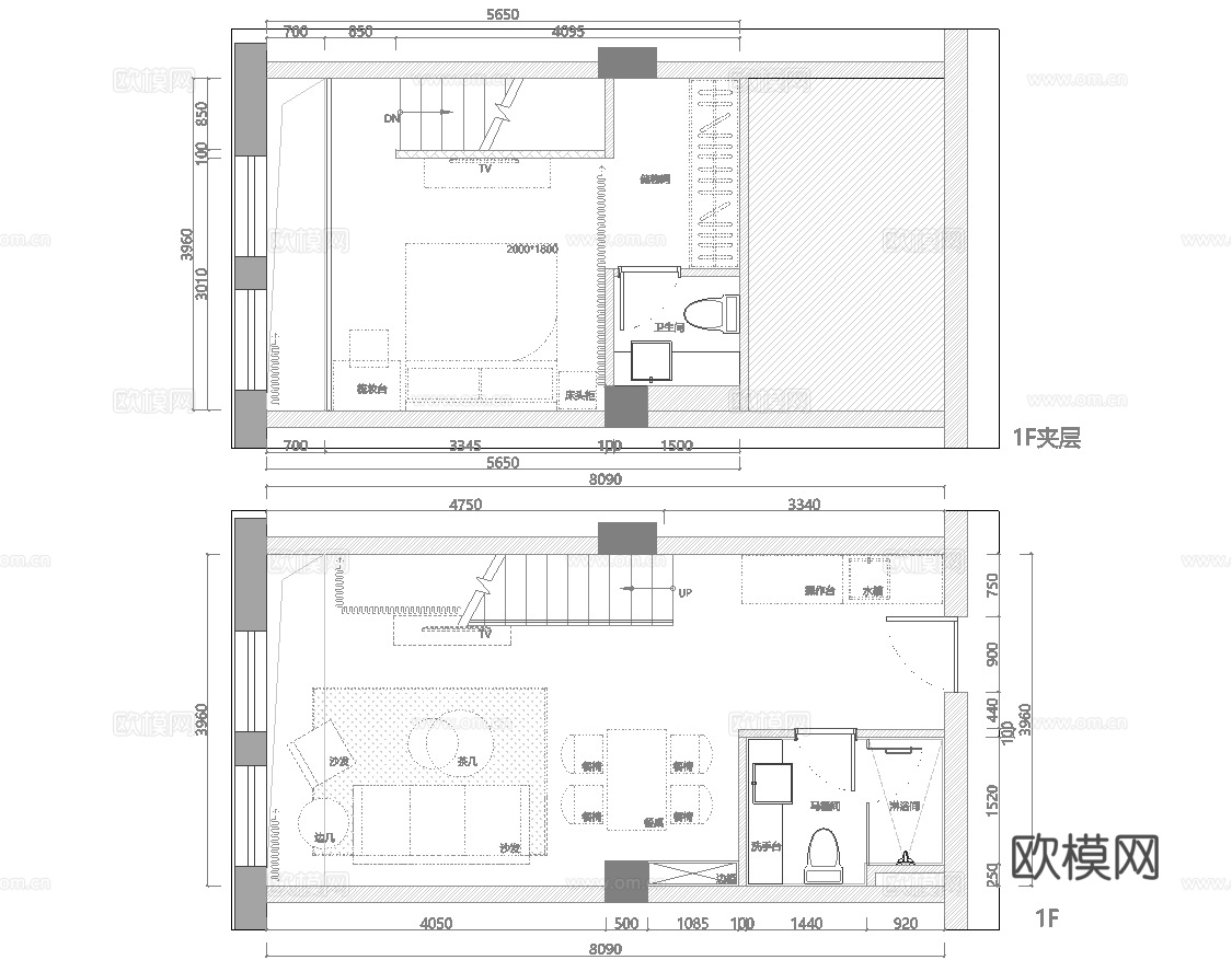 民宿 套房 标间 最新全套施工图设计cad施工图