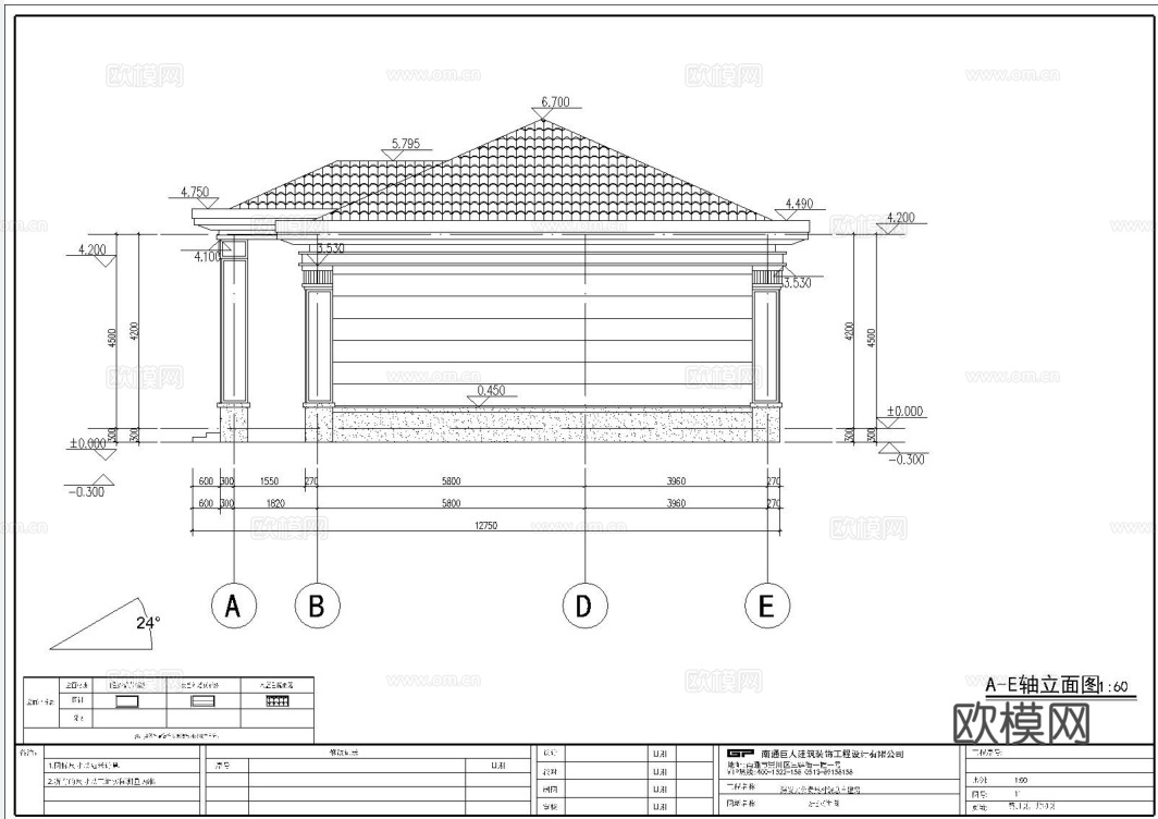 自建房外观 最新全套施工图设计cad施工图