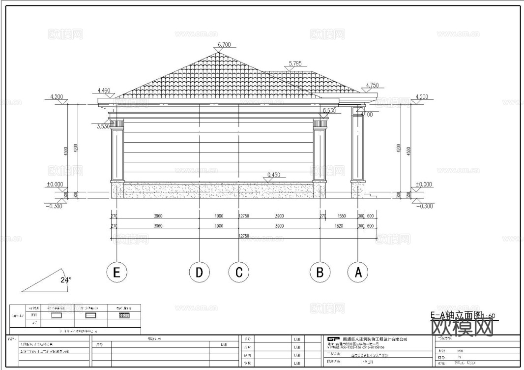 自建房外观 最新全套施工图设计cad施工图