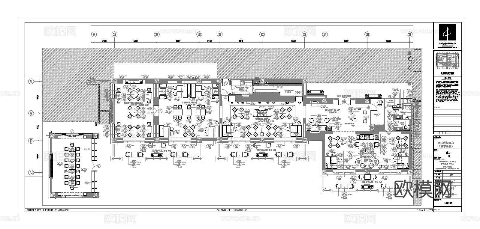 休闲民宿 最新全套施工图设计cad施工图