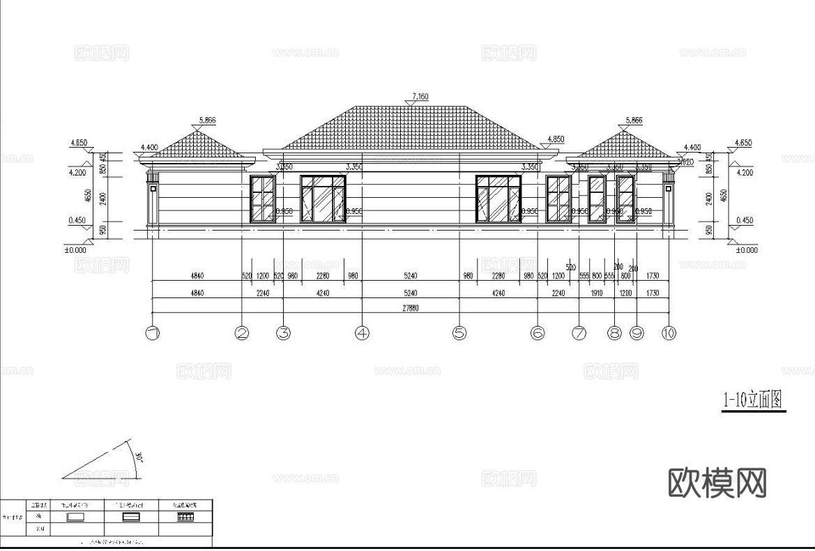 自建房外观 最新全套施工图设计cad施工图