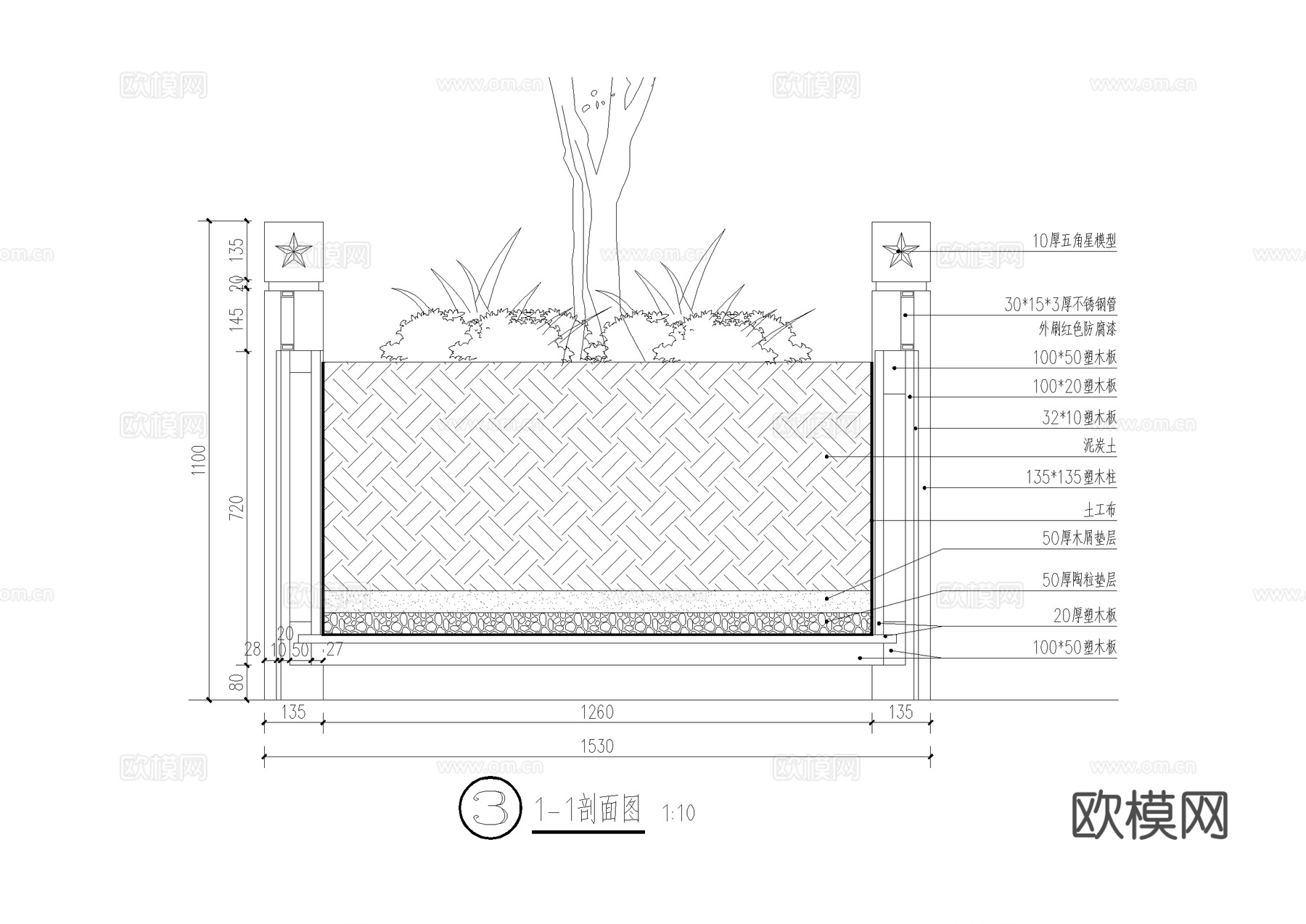 花箱 树池 CAD施工图cad施工图