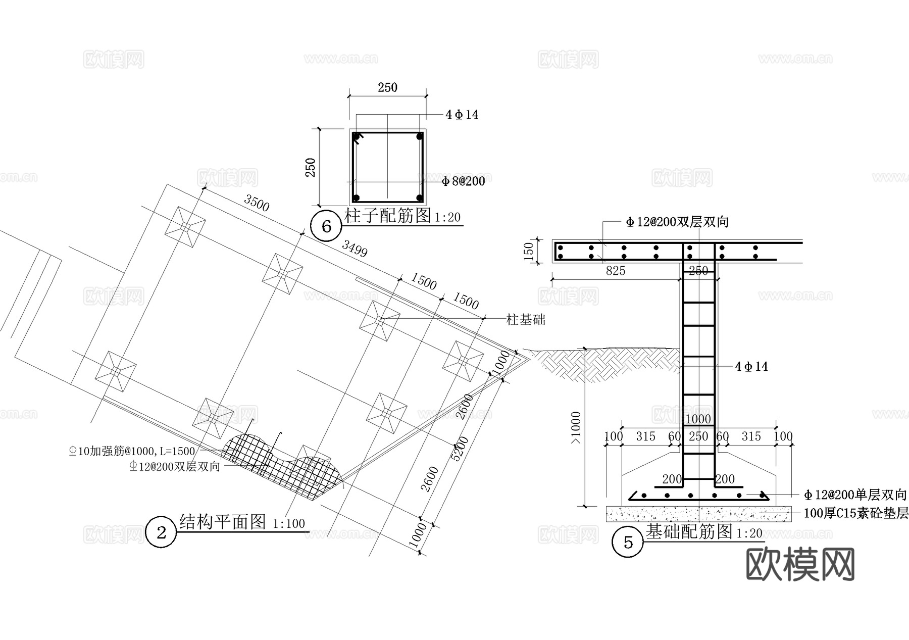 塑木平台 悬挑木平台cad施工图