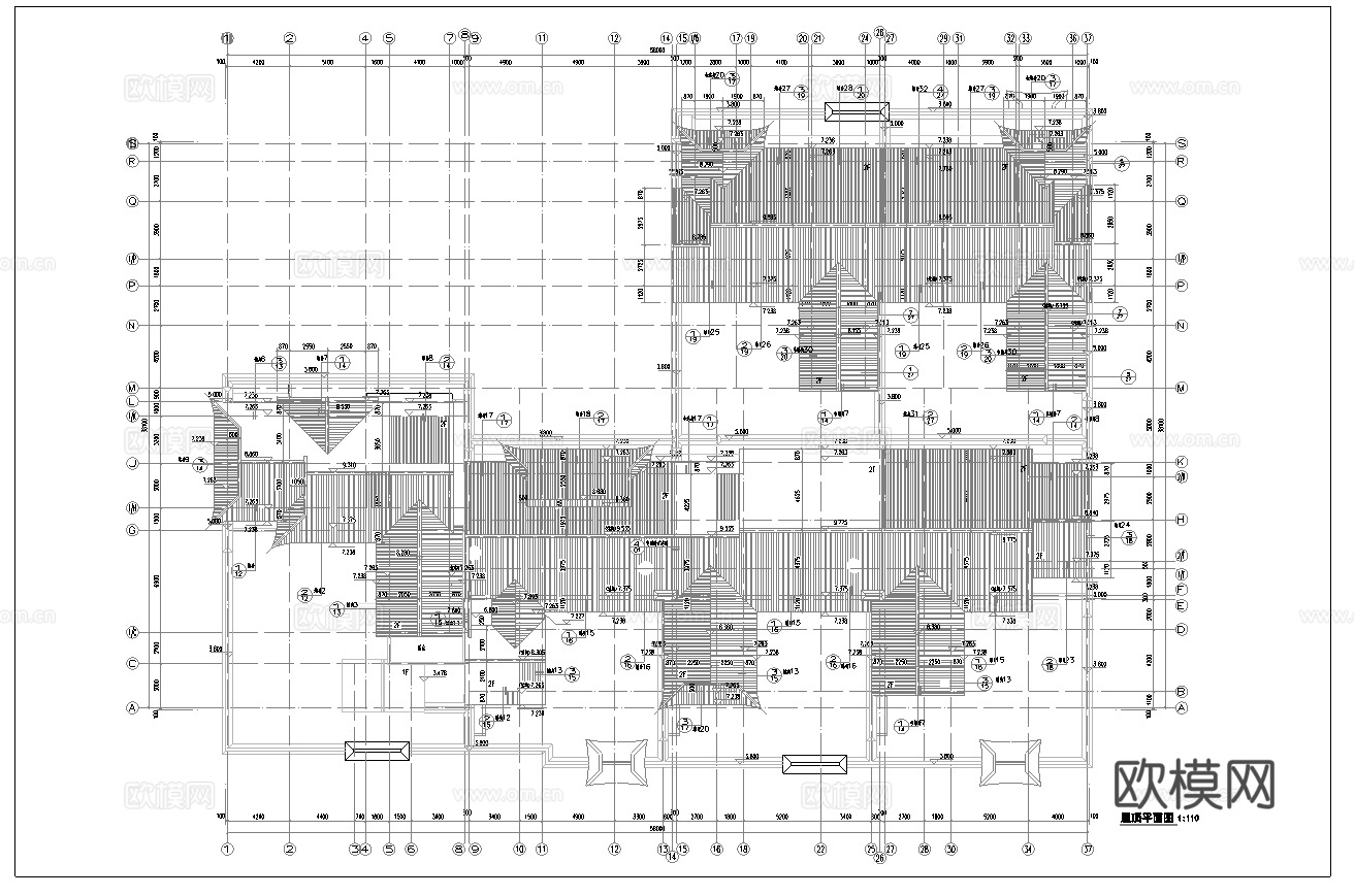 度假民宿建筑 最新全套施工图设计cad施工图