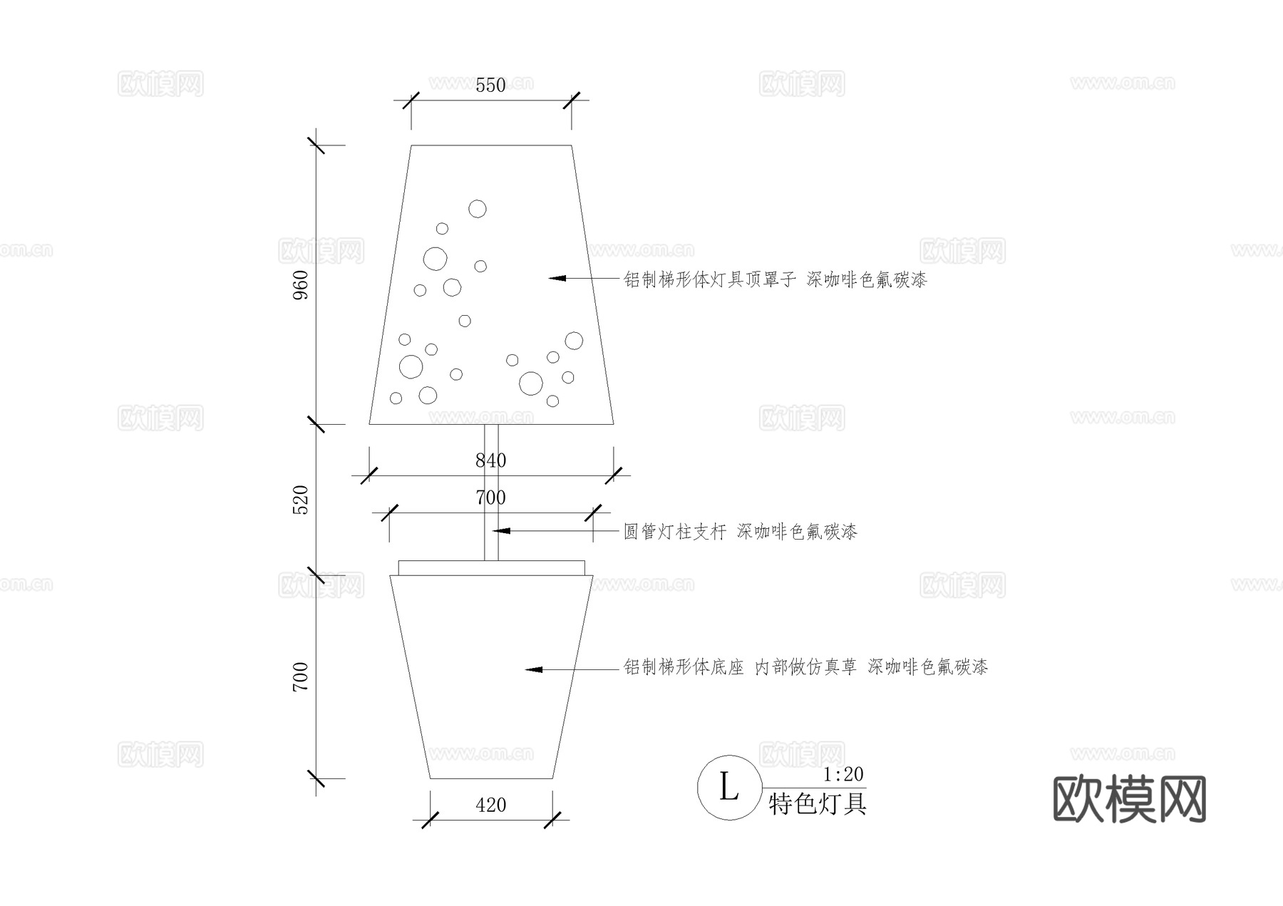 花架 花箱 不锈钢花池 种植花篮 景观灯 CAD施工图cad施工图