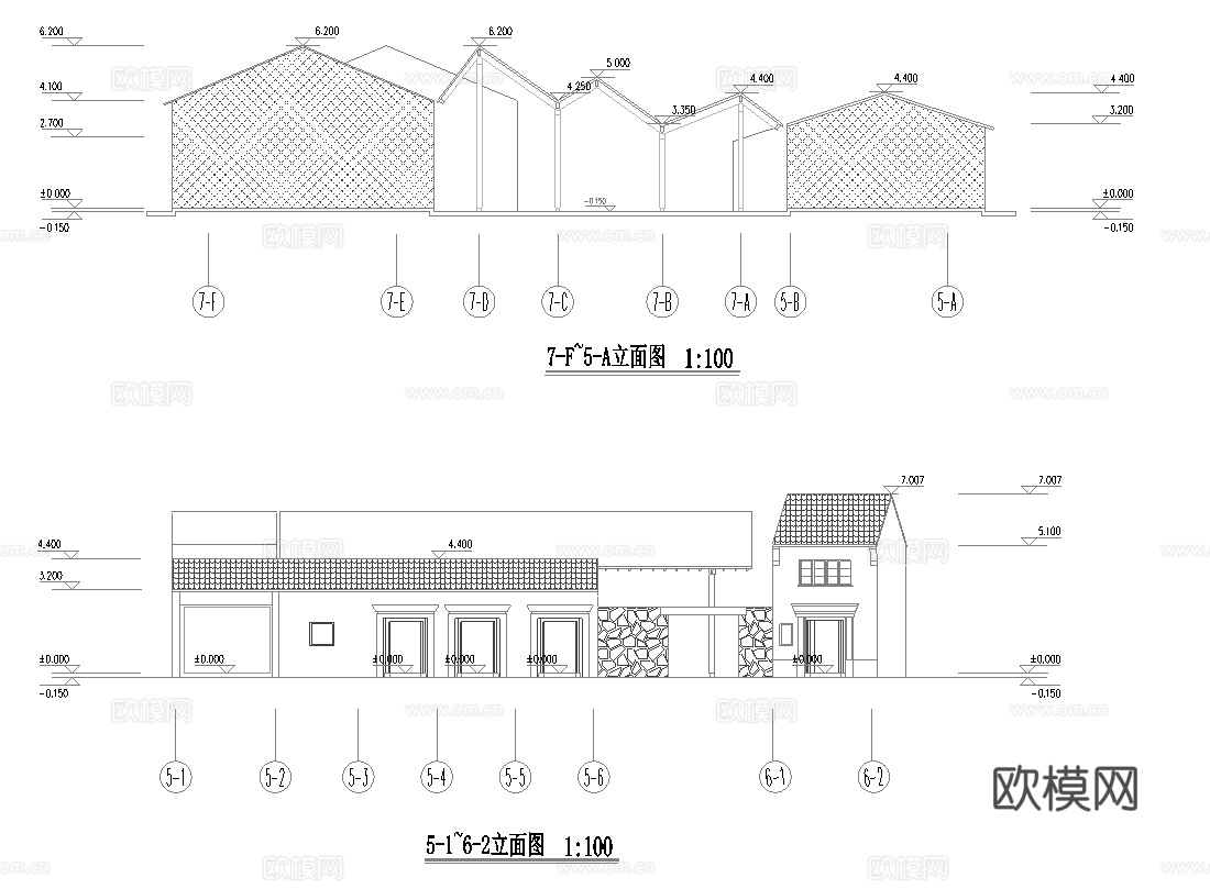 民宿自建房 最新全套施工图设计cad施工图