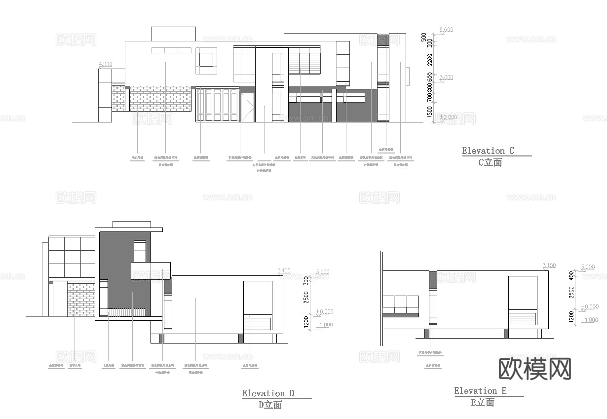 度假民宿建筑 最新全套施工图设计cad施工图