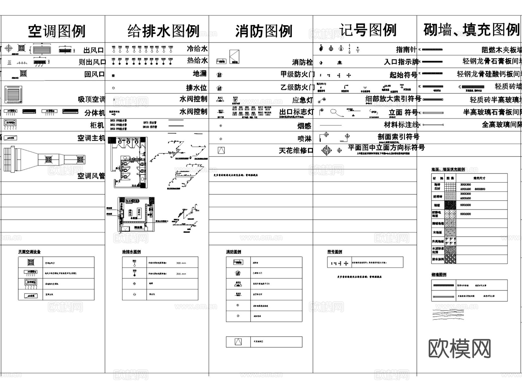 建筑景观室内装饰节点图块图库CAD施工图集cad施工图