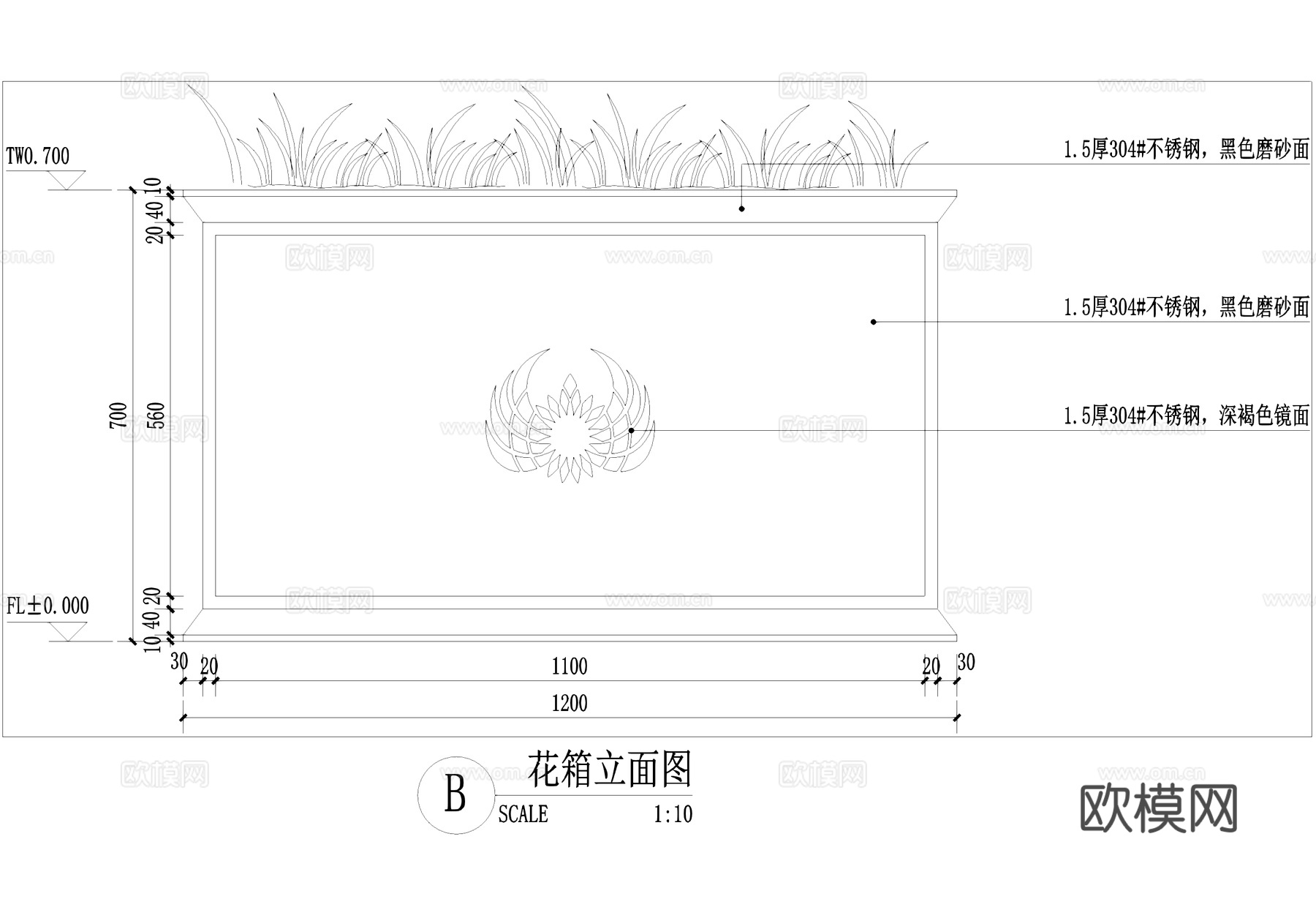 花箱CAD施工图cad施工图