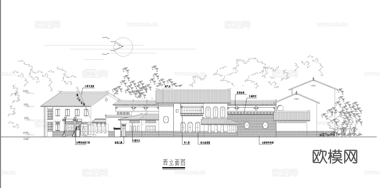 客栈酒店建筑 最新全套施工图设计cad施工图cad施工图