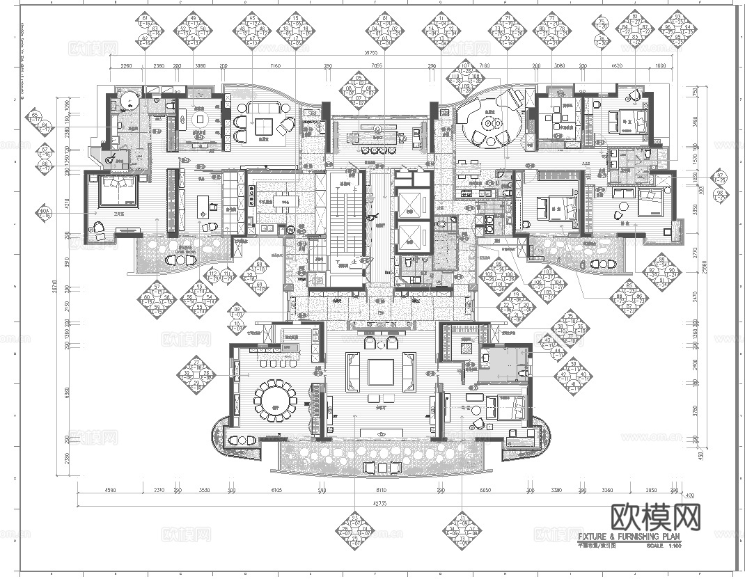 度假民宿 最新全套施工图设计cad施工图