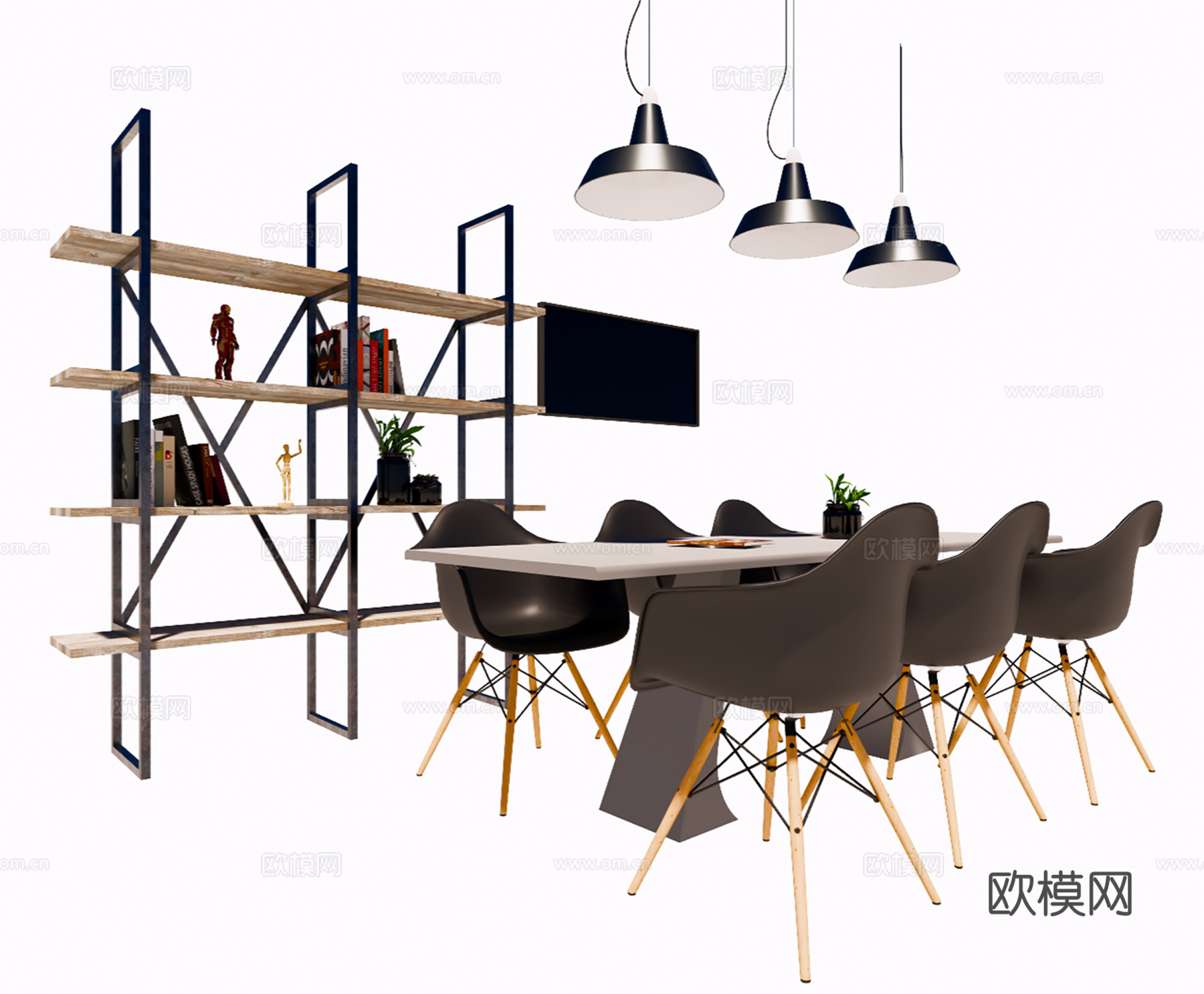 室内场景座椅组合su模型